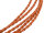 Kunstlederband geflochten in dunklem orange 3mm 2m