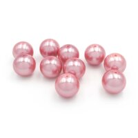 Glaswachsperlen in rosa 14mm 10 Stück