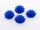 4 Cabochons in blau, als Blume gefertigt, 15 mm