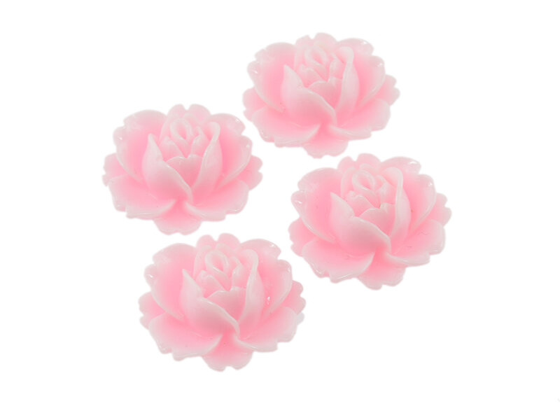 Cabochons als Seerose in rosa 16 x 18 mm 4 Stück