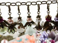Set EMMY zum Perlenengel Schutzengel selber machen 30 Stück bronzefarben  für Hochzeit Konfirmation Geburtstag oder Taufe