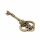 Schlüssel in antik Bronze mit Krone und Fassung für einen Strassstein zur Hochzeit als Deko oder für DIY Schmuck