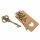 Schlüssel in antik Bronze mit Krone und Fassung für einen Strassstein zur Hochzeit als Deko oder für DIY Schmuck