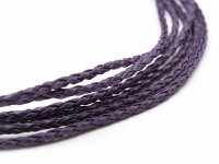 2 m Kunstlederband geflochten violett