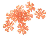 Acrylperlen als Blüte in lachs-metallic 20 Stück