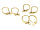 Brisuren / Klappohrringe aus Messing in goldfarben 10 Stück