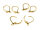 Brisuren / Klappohrringe aus Messing in goldfarben 10 Stück