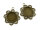 verzierte Fassungen für 20 mm Cabochons in antik bronzefarben 2 Stück