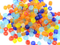 gefrostete Rocailles Perlen im Farbmix  4 mm 300 Stück