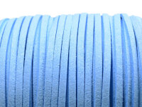 Band aus Wildlederimitat in hellblau 3mm breit 4m