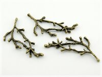 2 lange Zweige mit Mehrfachaufhängungen in antik Bronze