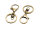 stabile Karabinerhaken mit Schlüsselring und Aufhängung in antik bronzefarben 2 Stück