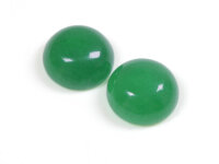 Cabochons 10 mm aus natürlicher Jade in grün 2...