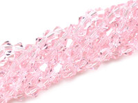 rhombenförmige Glasschliffperlen in rosa 4x4 mm 50...