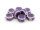flache Porzellanperlen "Circle" in violett 8 mm, 8 Stück