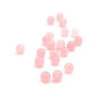 Perlen aus natürlicher Jade in rosa 4mm 20 Stück