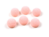 Resincabochons mit kleinen Kugeln in rosa 10 mm 6 Stück