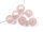 gefrostete Silberfolienperlen in rosa 16 mm 6 Stück