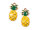 emaillierte Anhänger als Ananas in goldfarben 2 Stück