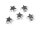 Glasmedaillon Einleger Stern in silberfarben platiniert 8 Stk