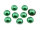 20 Cabochon in perlmutt grün, 12 mm