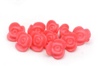 Acrylperlen als Rosen in pink 15 mm 10 Stück