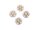 Cabochons als Gänseblümchen in grau 8,5 mm 10 Stück