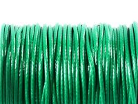 Polyesterkordel gewachst in dunkelgrün 1mm 10m