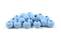 Perlen aus Holz in hellblau 8 mm 50 Stück
