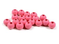 Perlen aus Holz in pink 7 mm 50 Stück