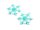 Emaillierte Anhänger "Schneeflocke" in himmelblau 2 Stück