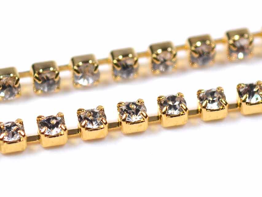 Perlen-Haarkämme Mit Strass – Goldfarben, 8x4 Cm, 2 Stück | Elegant Für Hochzeiten, Partys & Besondere Anlässe