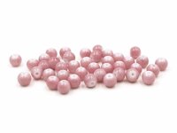 marmorierte Glasperlen in rosa-grau 6 mm 40 Stück