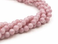 marmorierte Glasperlen in rosa-grau 6 mm 40 Stück