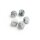 marmorierte Glasperlen in weiß-grau 6 mm 40 Stück