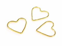 Verbinder Valentine aus Messing in goldfarben 20 Stück