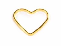 Verbinder Valentine aus Messing in goldfarben 20 Stück