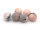 Perlen aus Jaspis in grau-rosa gefrostet 8,5 mm 6 Stück