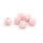 handgemachte Porzellanperlen in rosa 11 mm 6 Stück