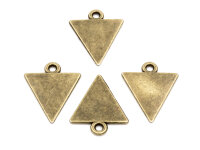 Anhänger als Dreieck in antik bronze 4 Stück