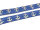 elastisches Faltband in blau mit goldfarbenen Ankern 1m