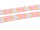 elastisches Gummiband/Faltband mit Chevronmuster in weiß-rosa 1 m