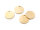runde Plättchen aus Edelstahl in goldfarben 12 mm 4 Stück