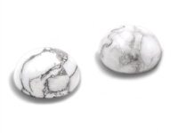 marmorierte Cabochons aus Howlith 10 mm 2 Stück