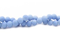 gummierte Glasperlen in hellblau 6 mm 50 Stück