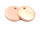 runde Plättchen aus Messing in roségoldfarben 10 mm 4 Stück