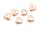 Zwischenperlen aus synthetischem Hämatit als Herz in peachy roségoldfarben 6 Stück