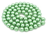 Glaswachsperlen in grün 12 mm 20 Stück