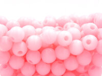 Perlen aus Acryl in pastellrosa 6 mm 100 Stück