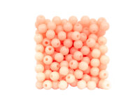 Perlen aus Acryl in pastellorange 6 mm 100 Stück